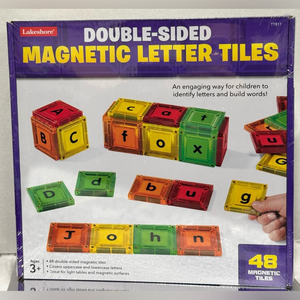Lakeshore Double-Sided Magnetic Letter Tiles
